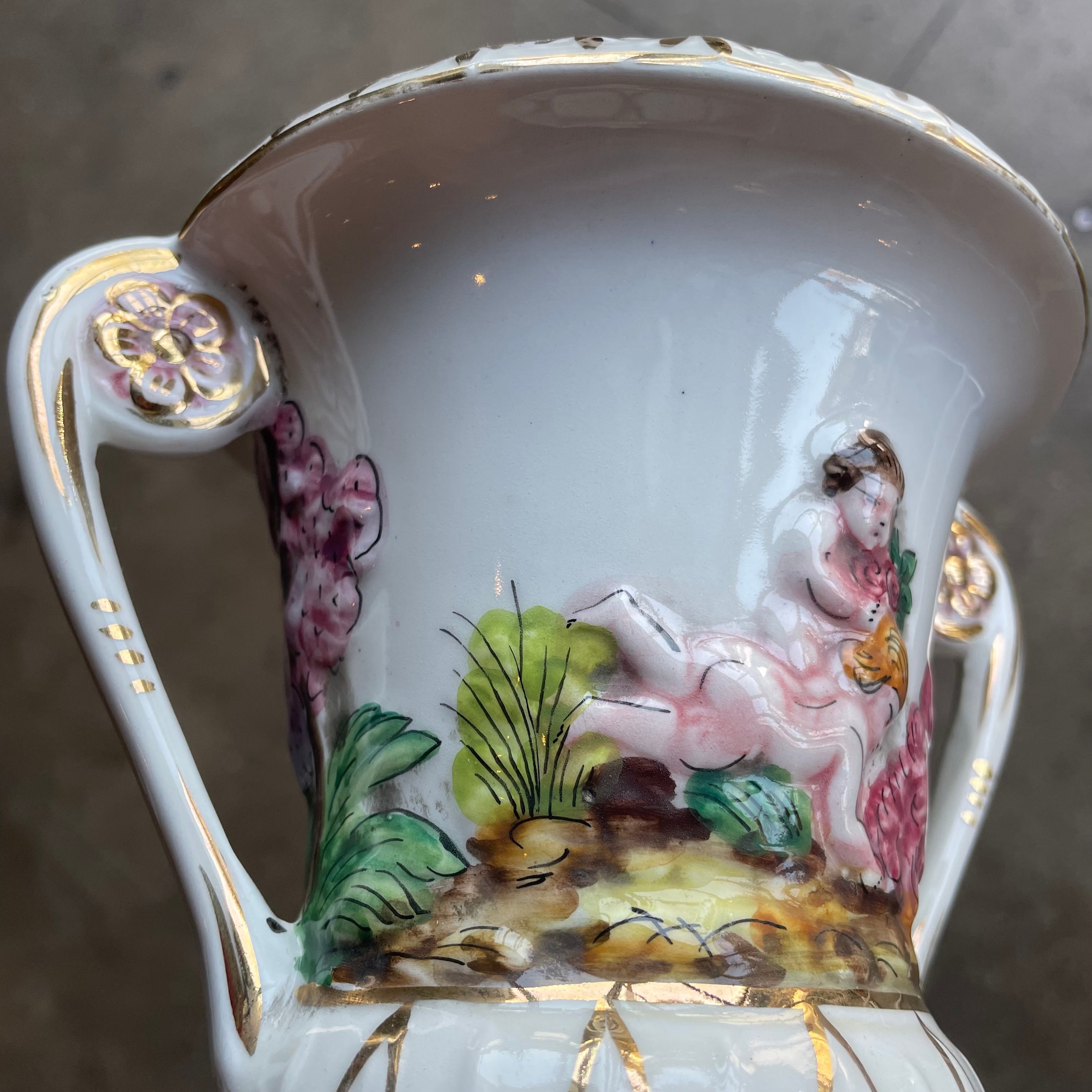 Vintage Italian Capodimonte Porcelain Vase