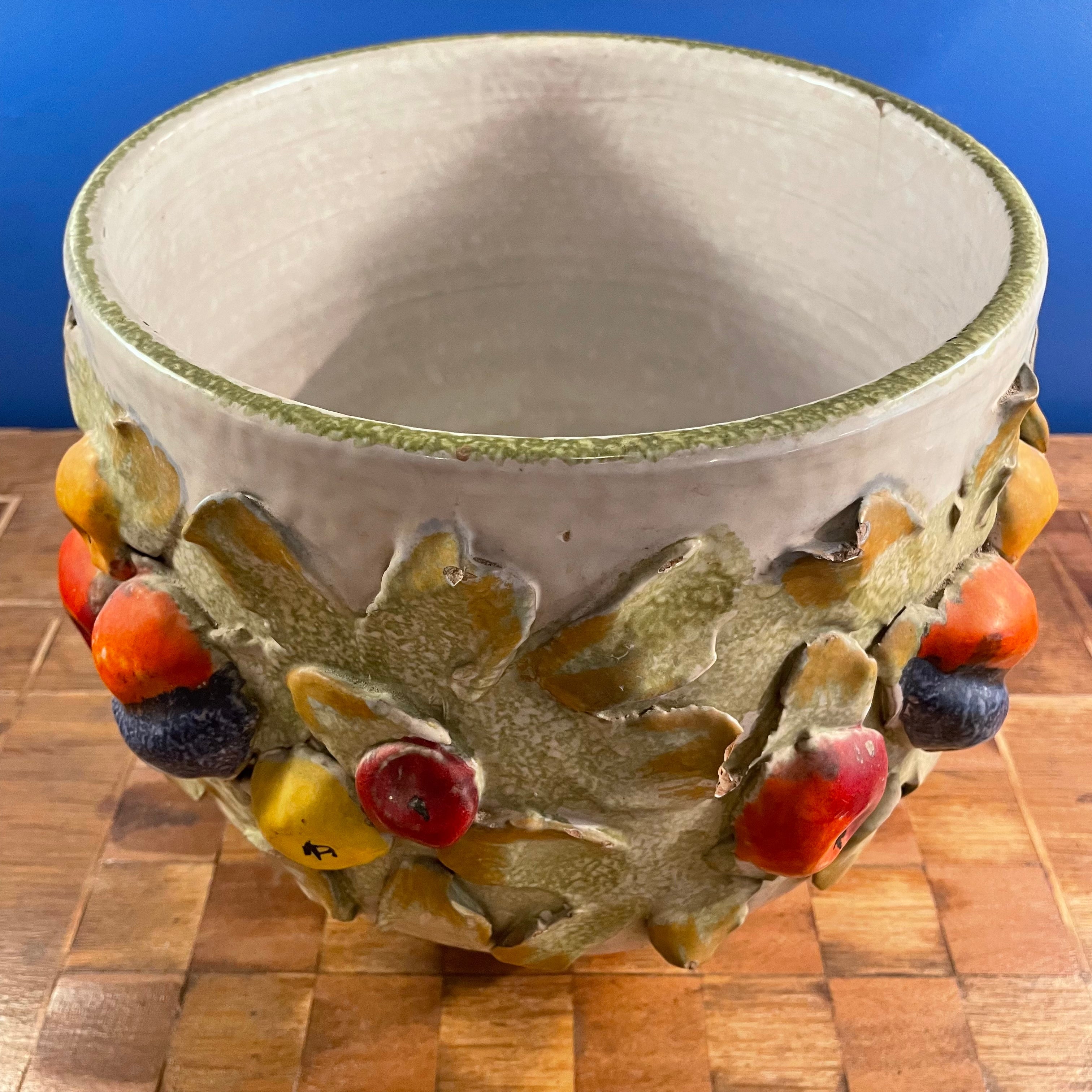 Mid-century Italian Majolica Fruit Planter