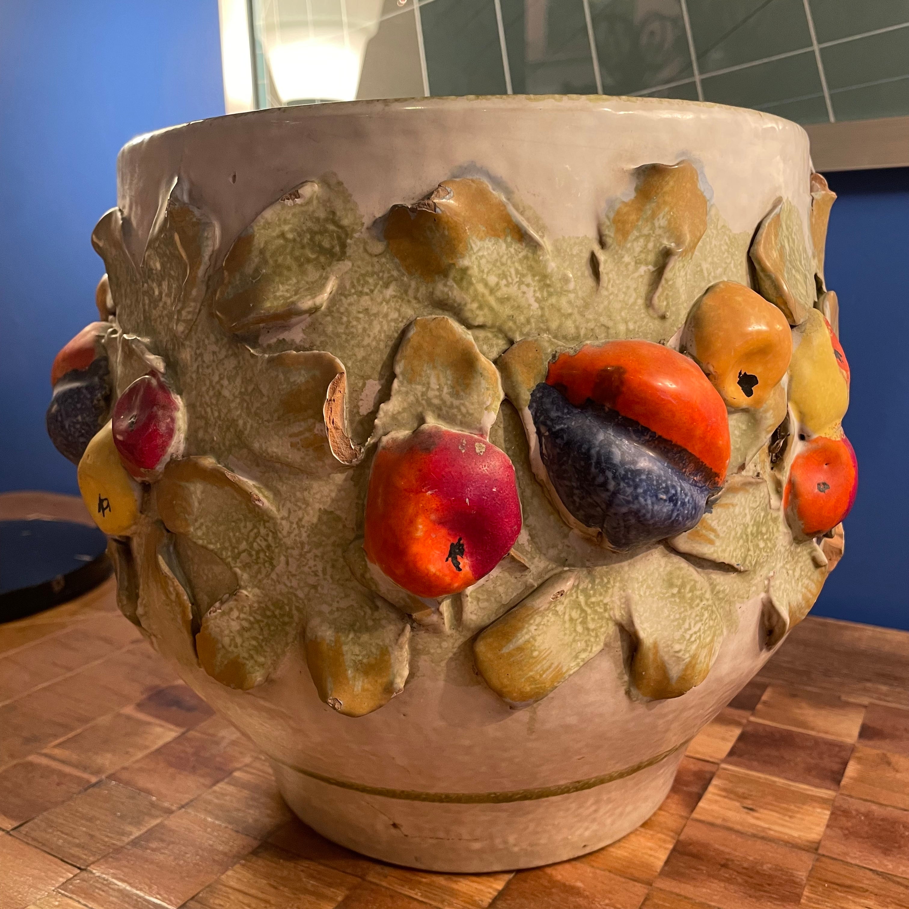 Mid-century Italian Majolica Fruit Planter
