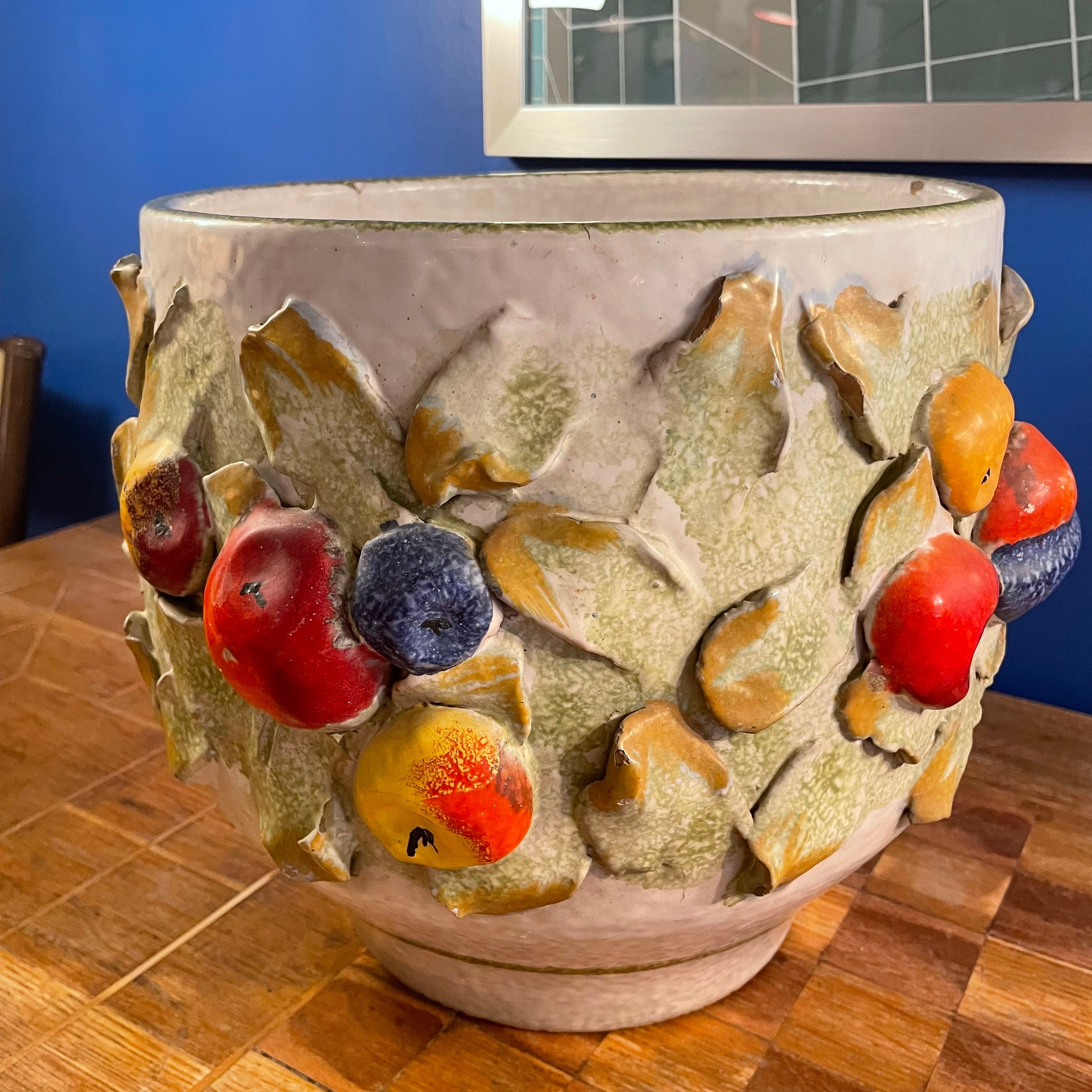 Mid-century Italian Majolica Fruit Planter