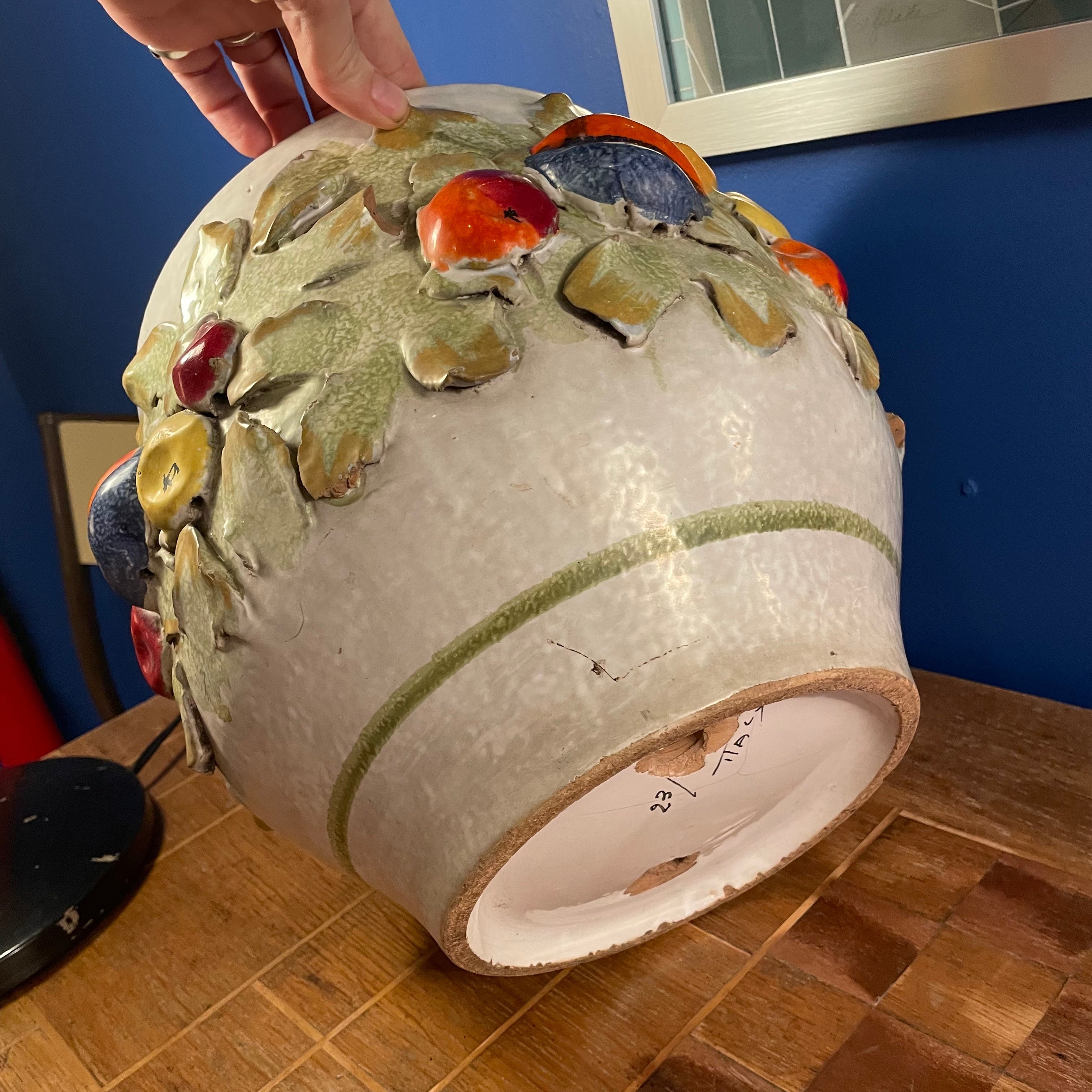 Mid-century Italian Majolica Fruit Planter