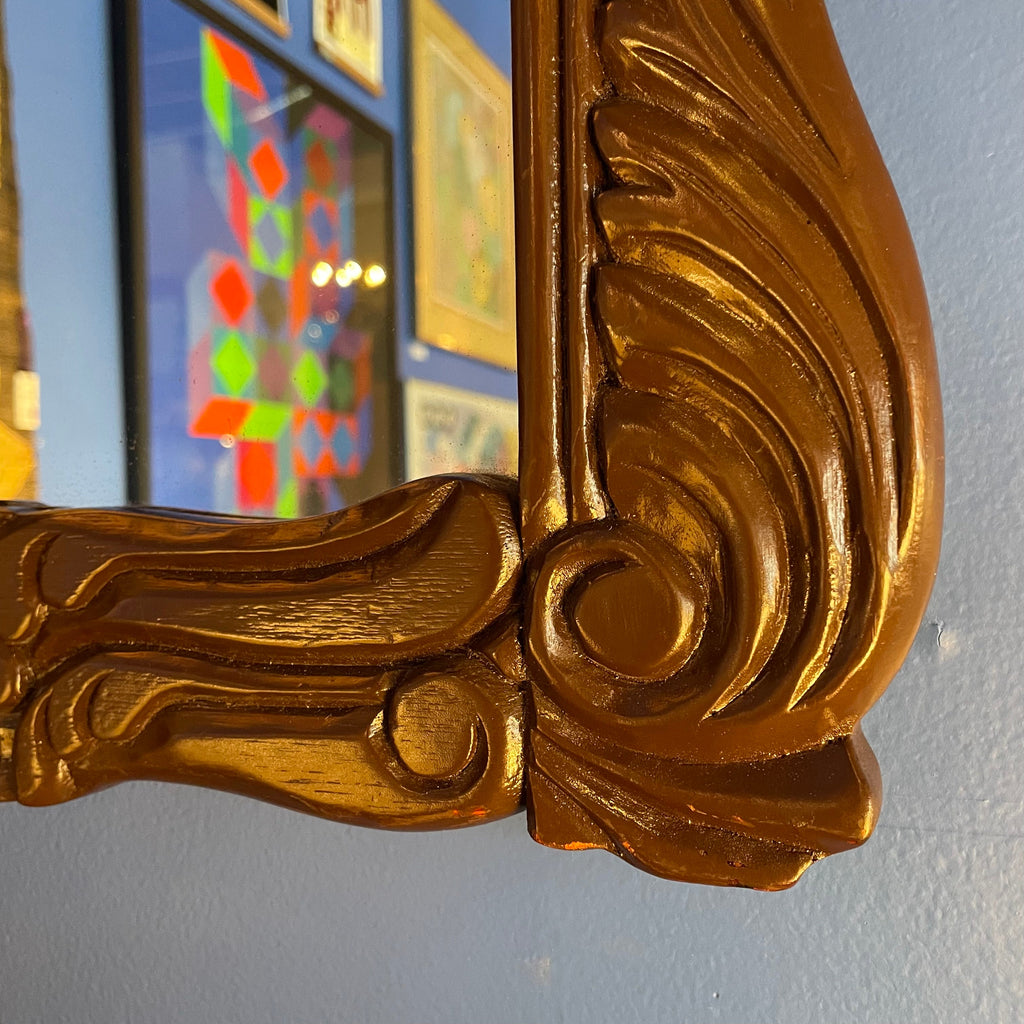 1970's Hand-carved Lacquered Wall Mirror