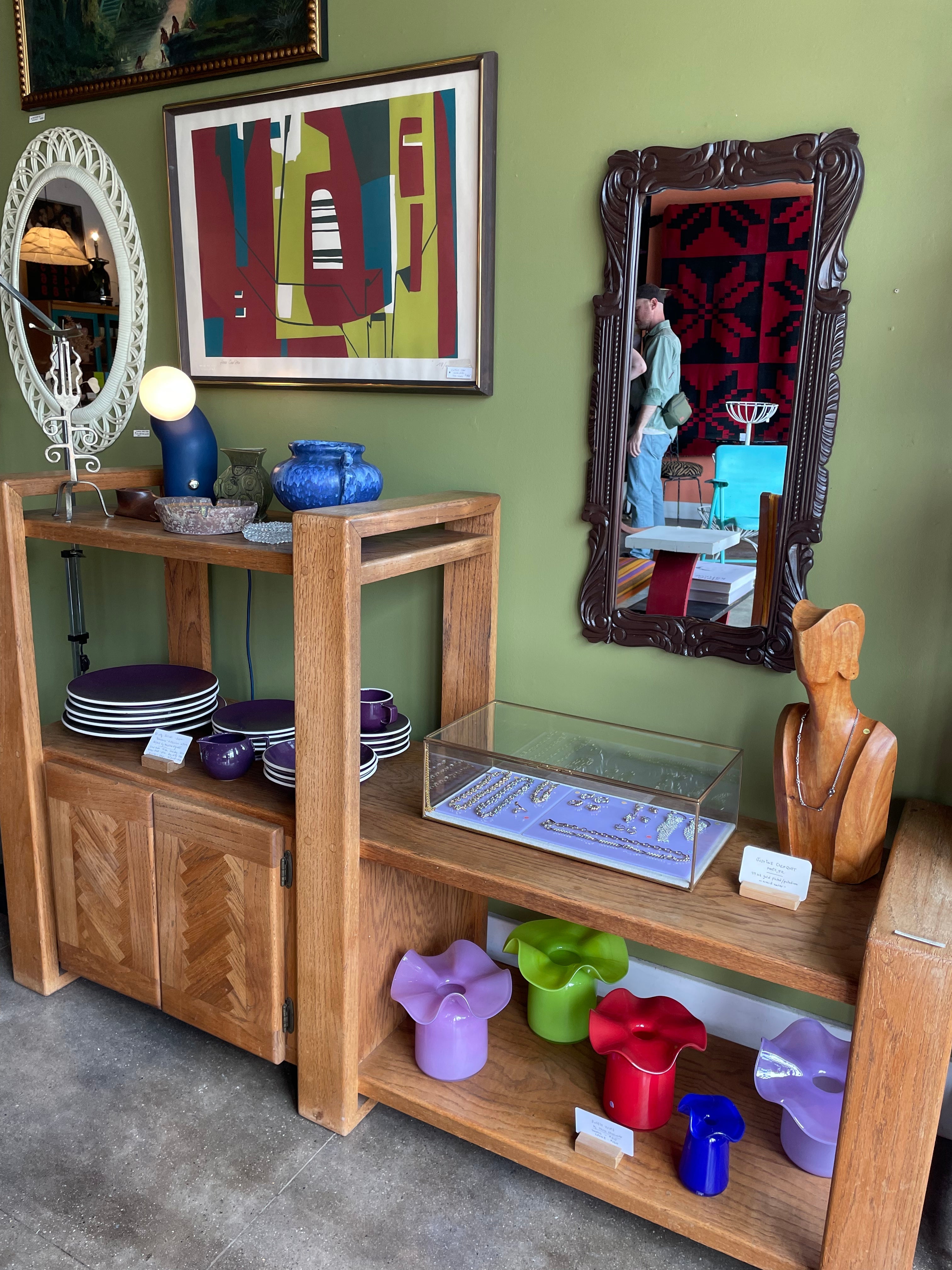 1970's Hand-carved Lacquered Wall Mirror