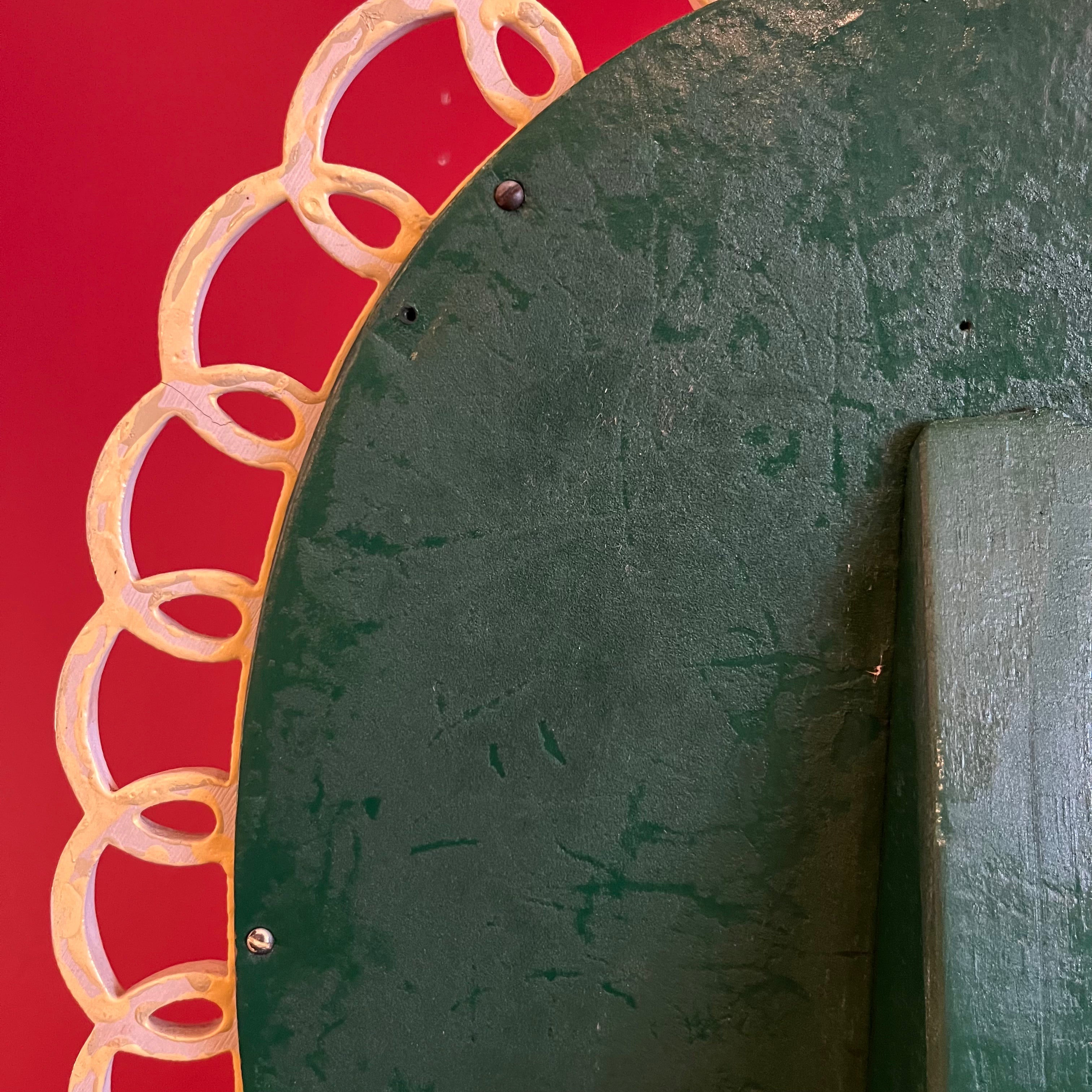 1940's Antique Wooden Tabletop Mirror