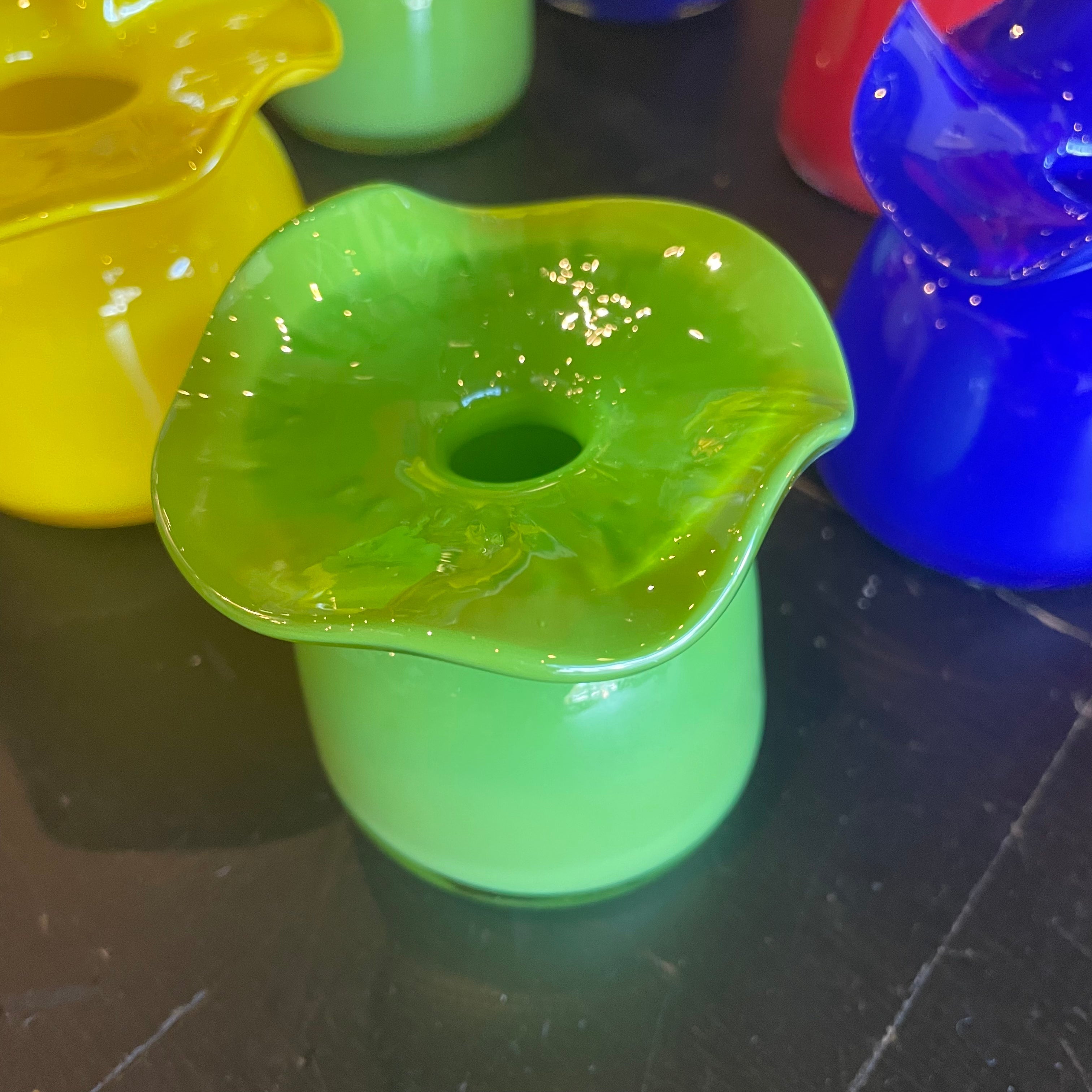 Ruffle Bud Vases by Terra Glassworks