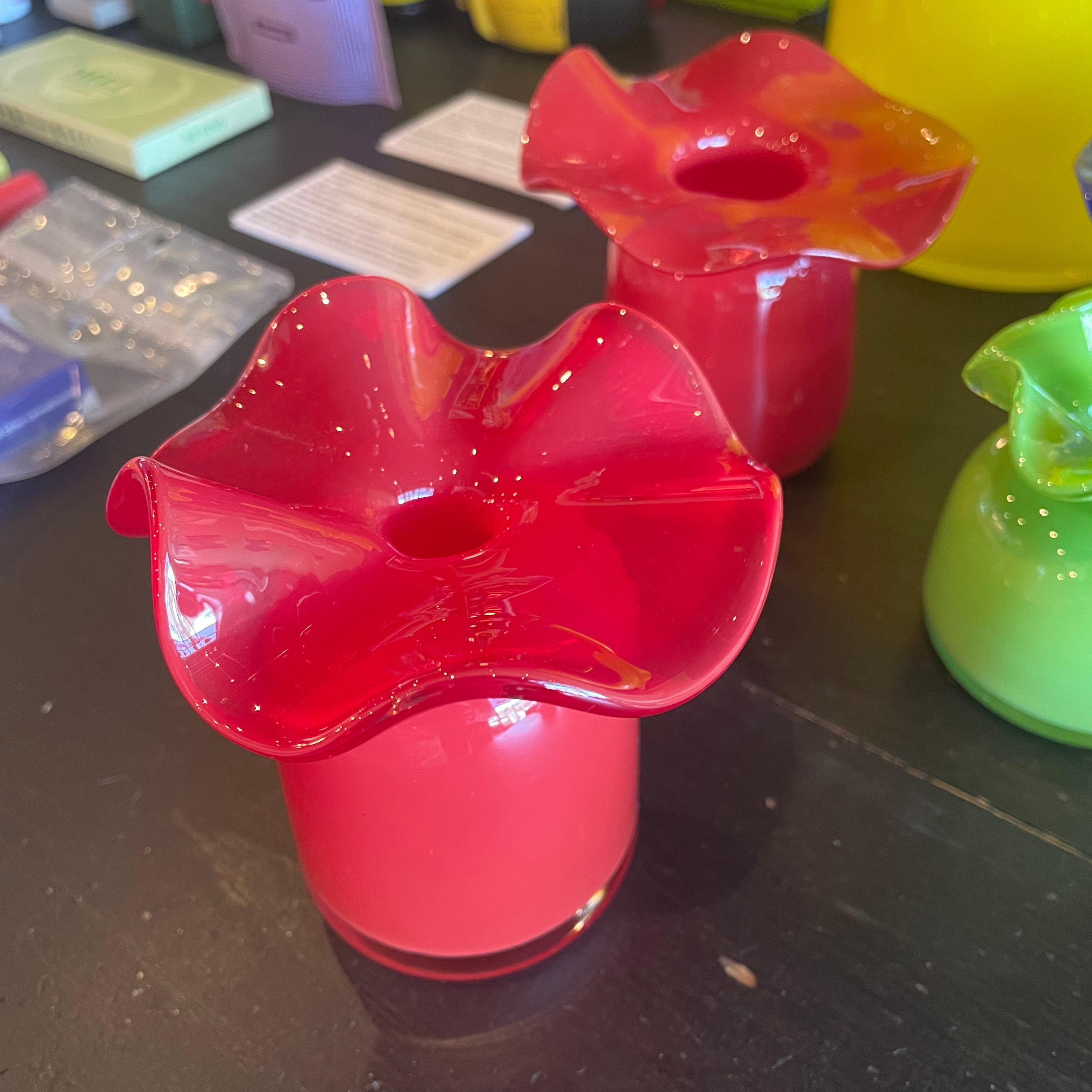 Ruffle Bud Vases by Terra Glassworks