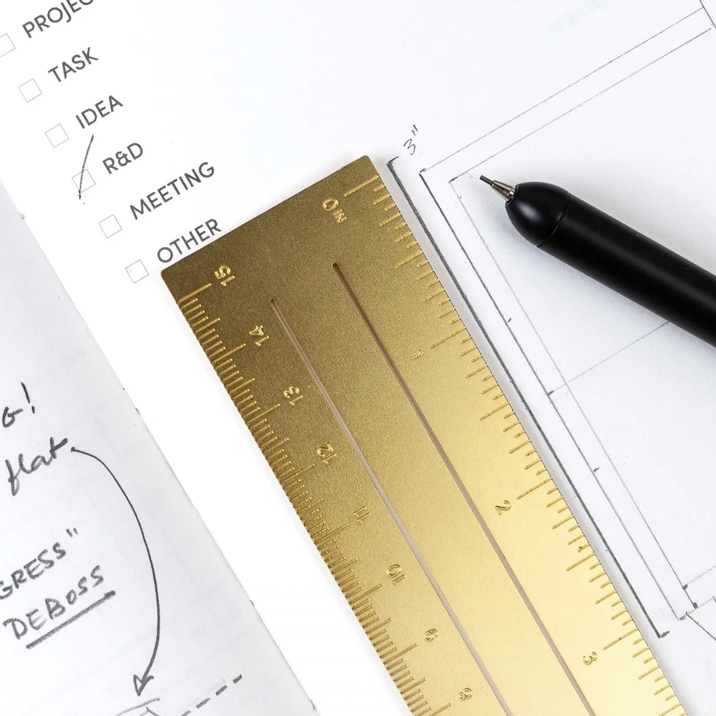 Brass Ruler Bookmark by Poketo