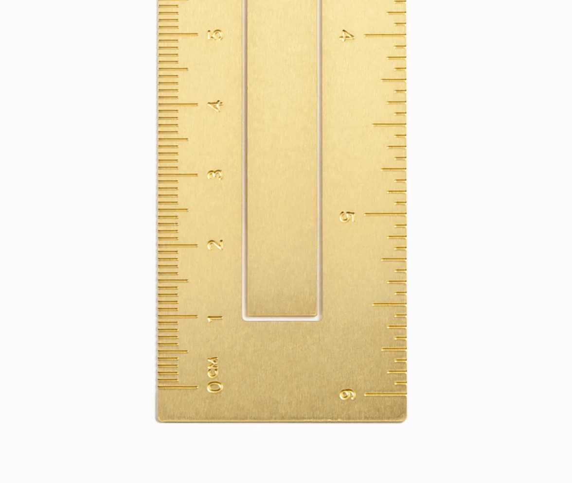 Brass Ruler Bookmark by Poketo