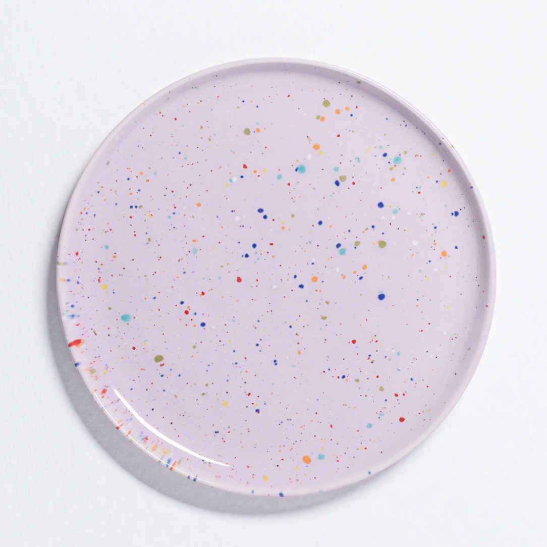 Speckled Ceramic Plates by Egg Back Home - Bread, Salad + Dinner Sizes