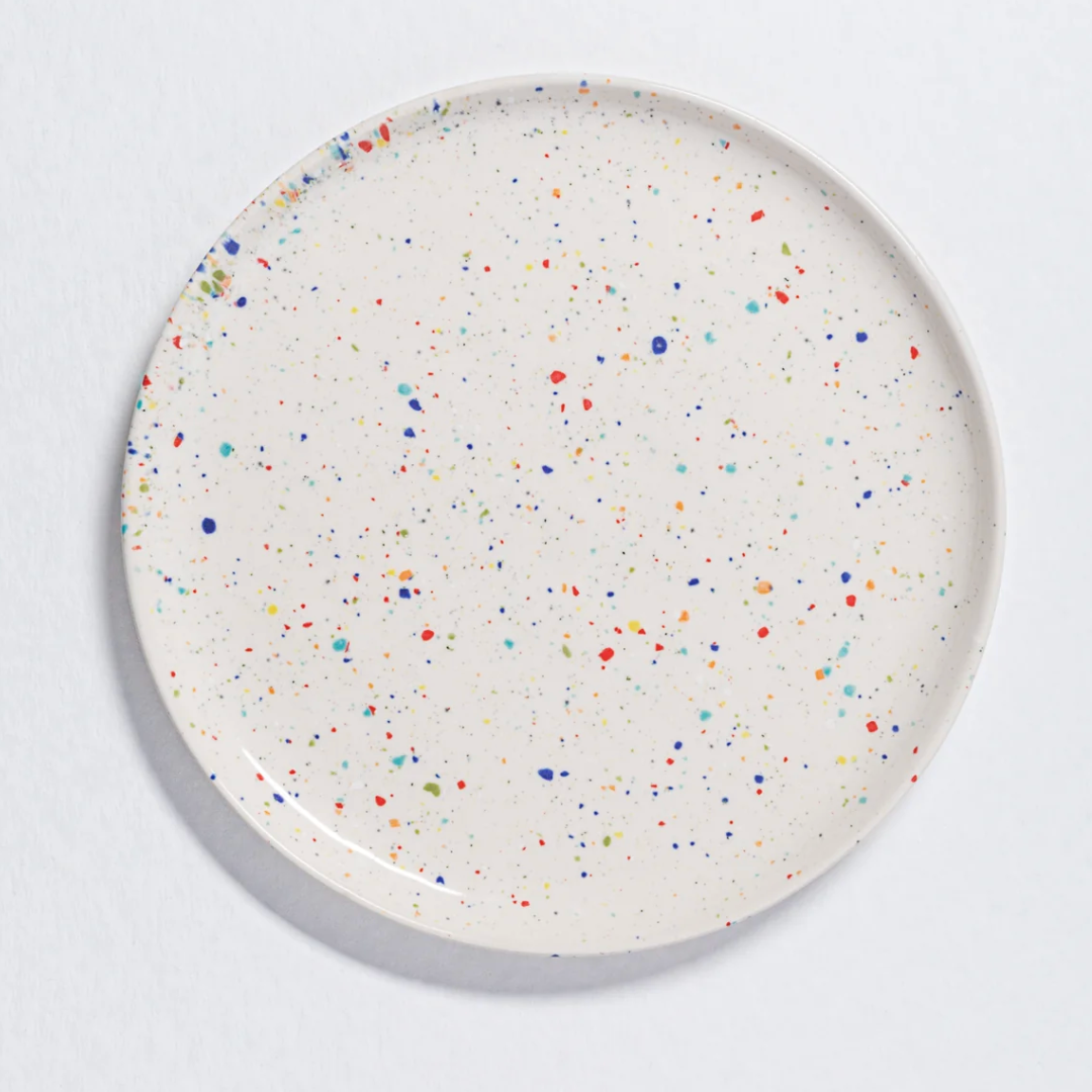 Speckled Ceramic Plates by Egg Back Home - Bread, Salad + Dinner Sizes