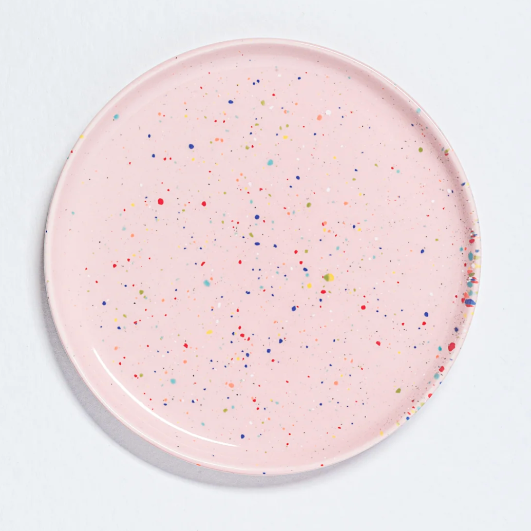 Speckled Ceramic Plates by Egg Back Home - Bread, Salad + Dinner Sizes