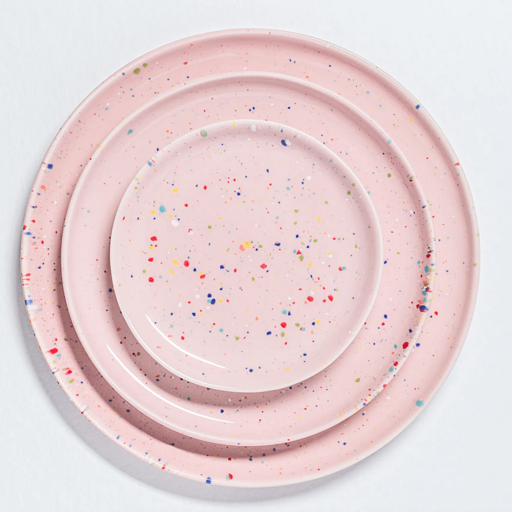 Speckled Ceramic Plates by Egg Back Home - Bread, Salad + Dinner Sizes