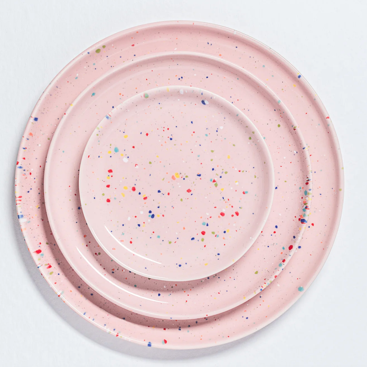 Speckled Ceramic Plates by Egg Back Home - Bread, Salad + Dinner Sizes