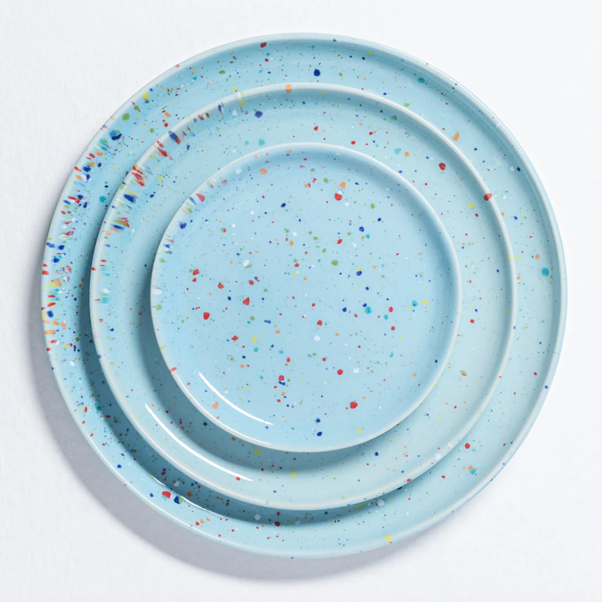 Speckled Ceramic Plates by Egg Back Home - Bread, Salad + Dinner Sizes