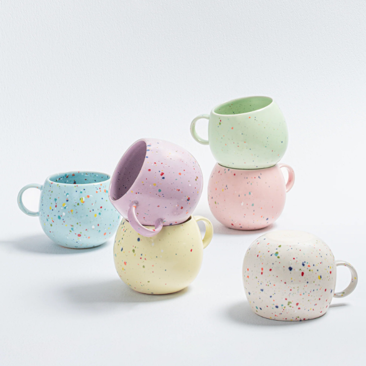 Speckled Ceramic Ball Mugs by Egg Back Home - 500 ml