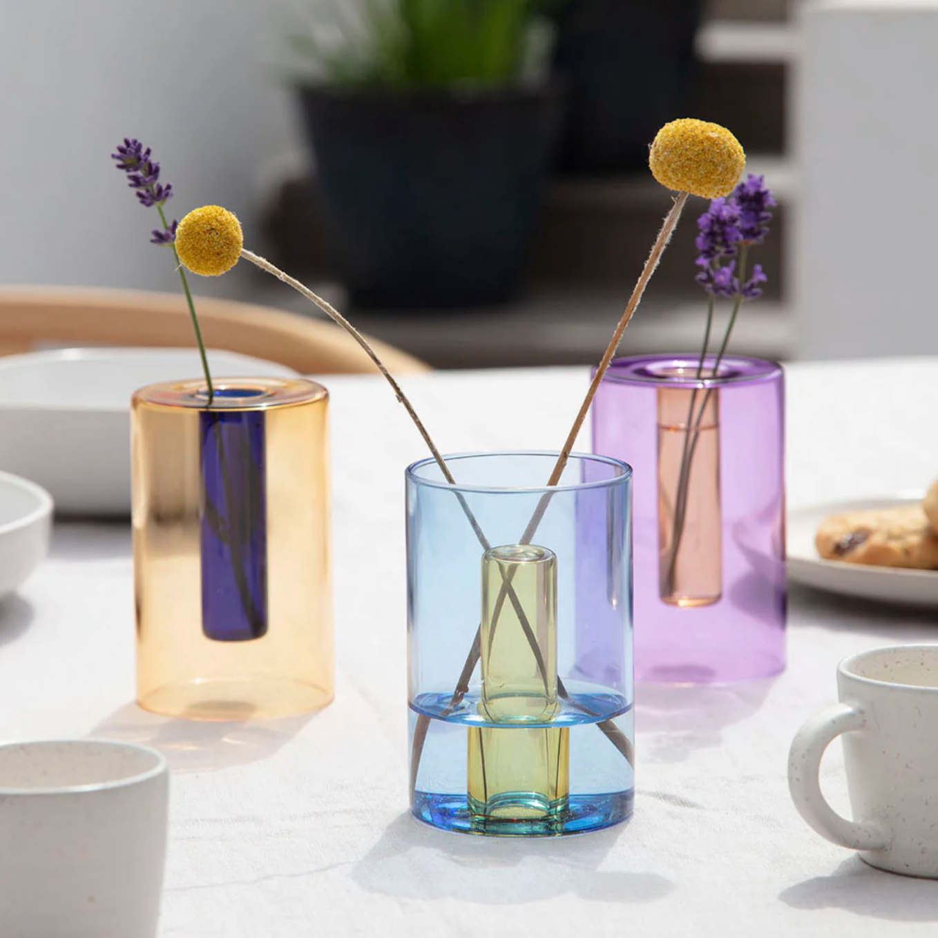 Reversible Small Glass Vase by Block Design