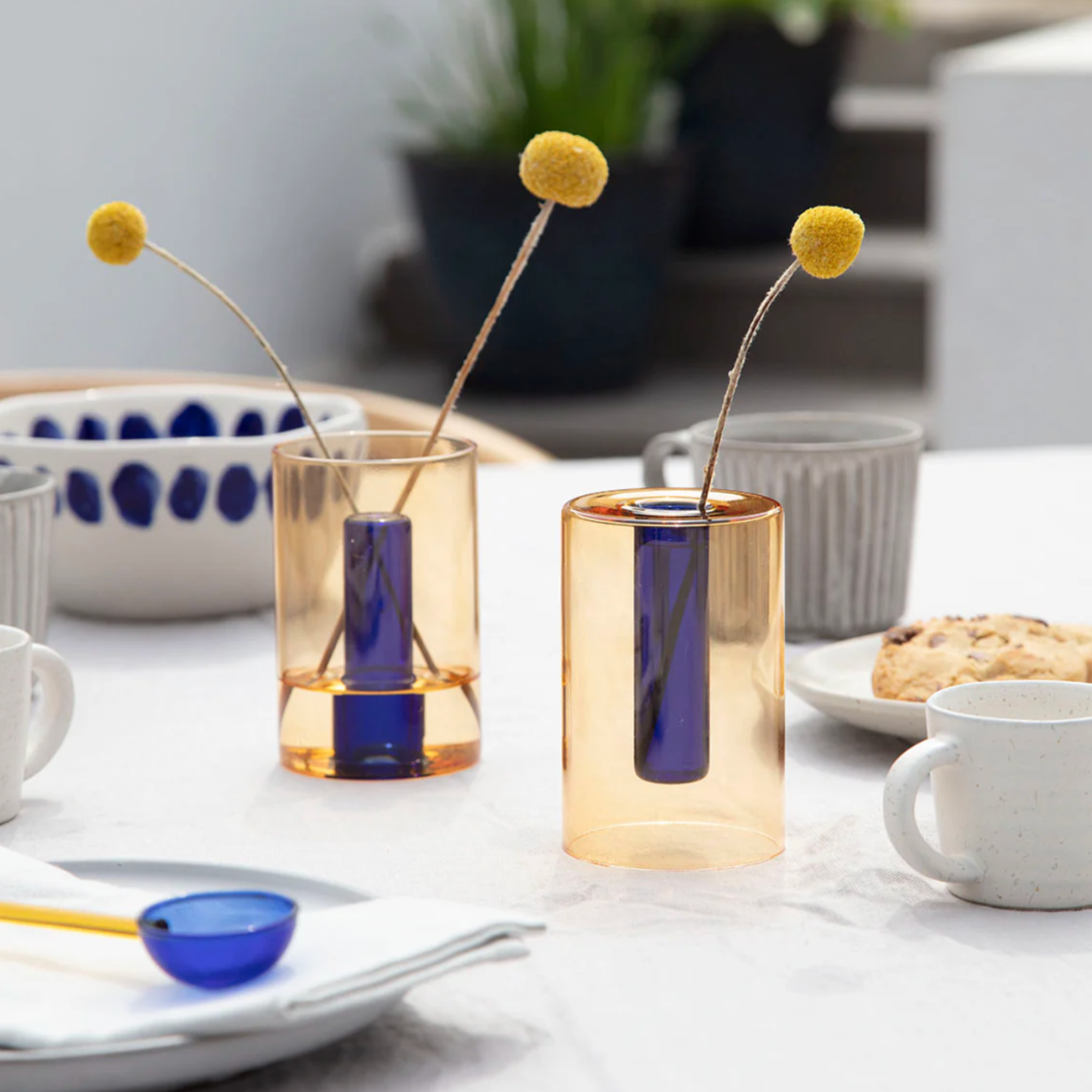 Reversible Small Glass Vase by Block Design