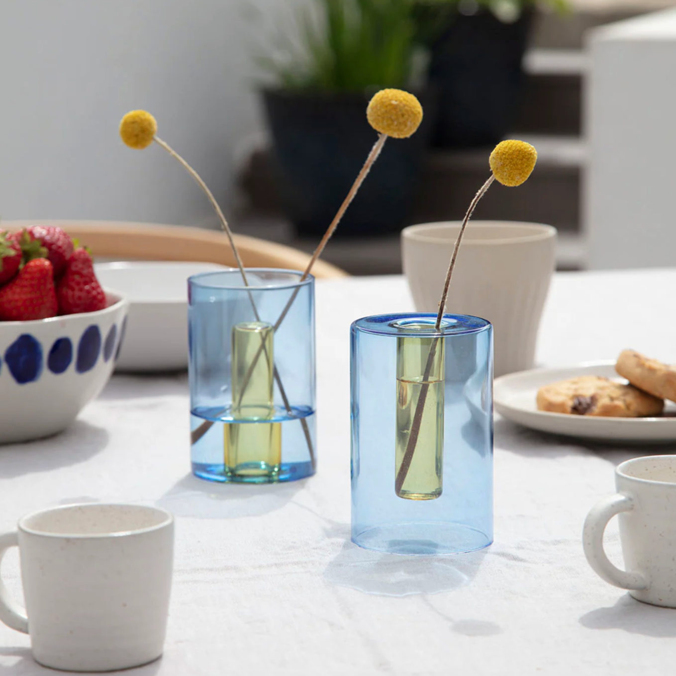 Reversible Small Glass Vase by Block Design