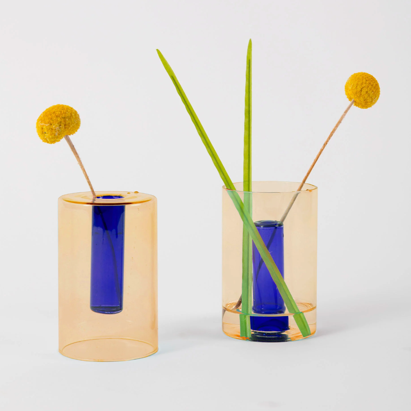 Reversible Small Glass Vase by Block Design
