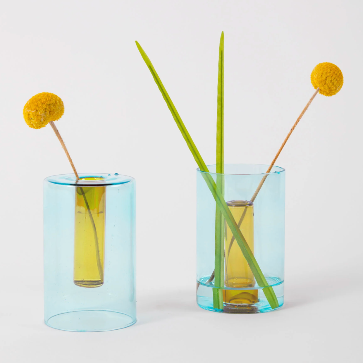 Reversible Small Glass Vase by Block Design