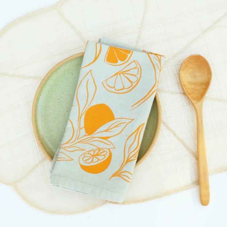 Printed Linen Napkin Set by Elana Gabrielle