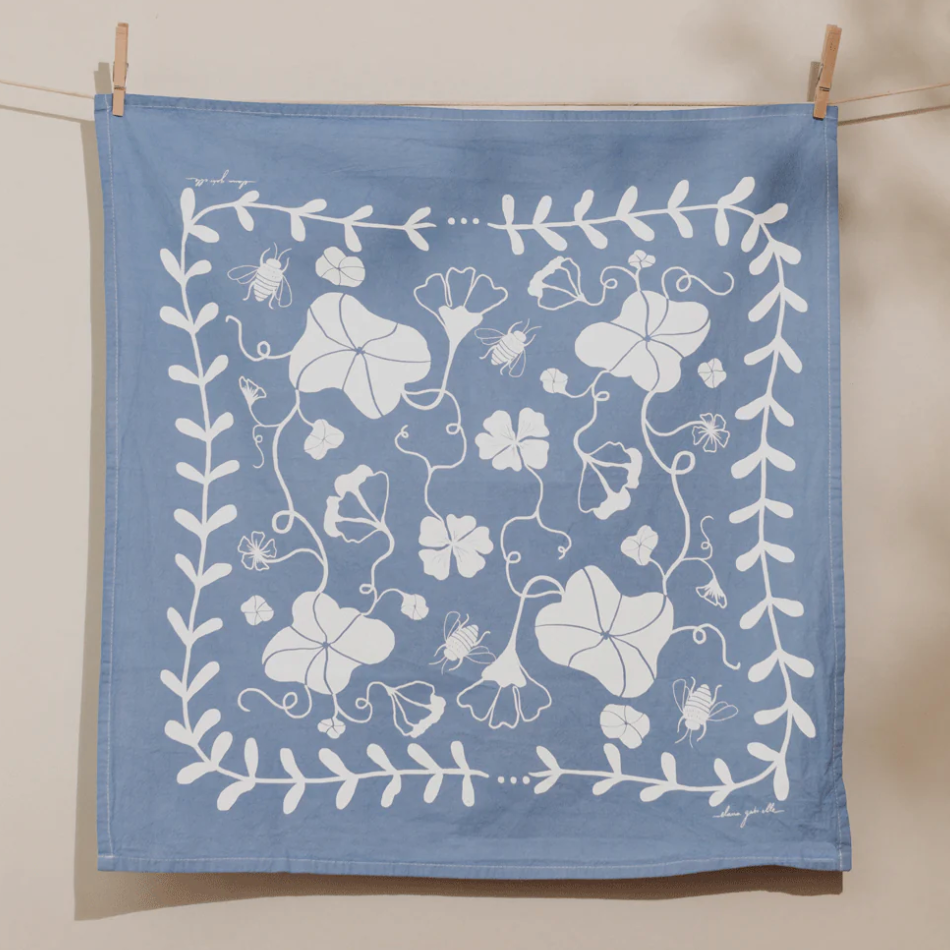 Printed Linen Square Tea Towels by Elana Gabrielle