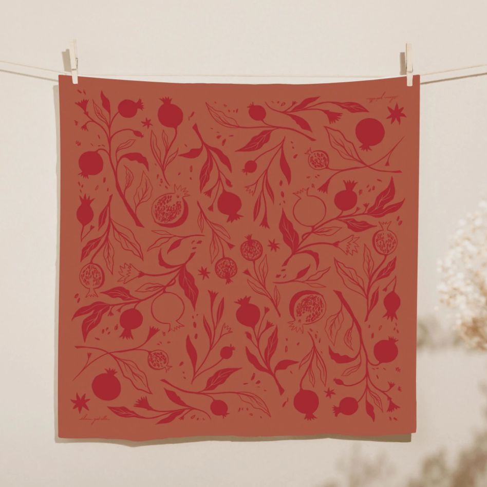 Printed Linen Square Tea Towels by Elana Gabrielle