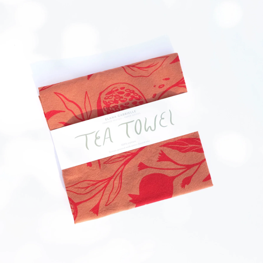 Printed Linen Square Tea Towels by Elana Gabrielle