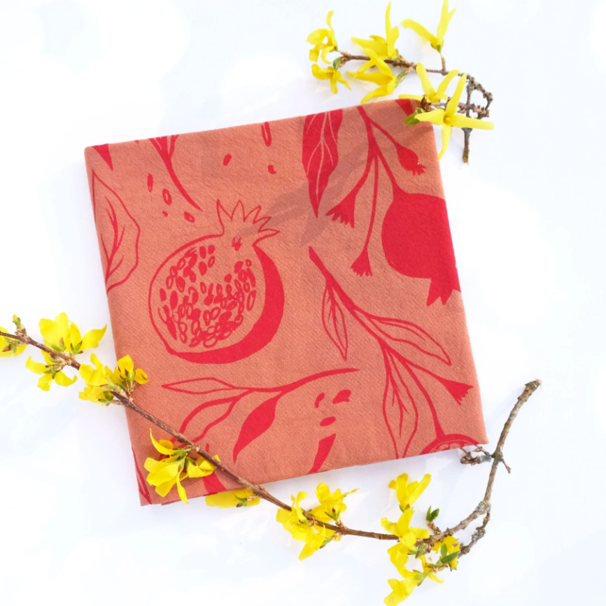 Printed Linen Square Tea Towels by Elana Gabrielle