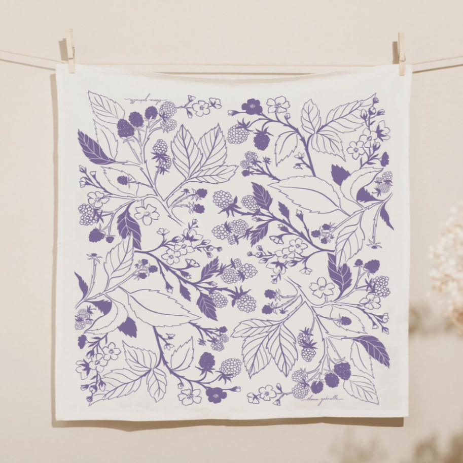 Printed Linen Square Tea Towels by Elana Gabrielle