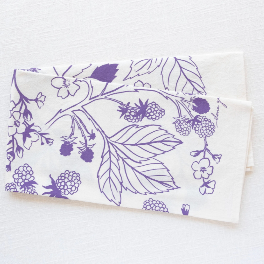 Printed Linen Square Tea Towels by Elana Gabrielle