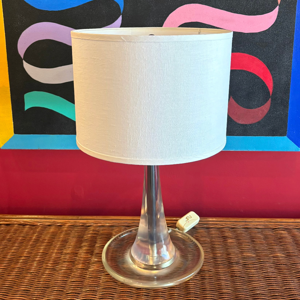 1970's Lucite Table Lamp