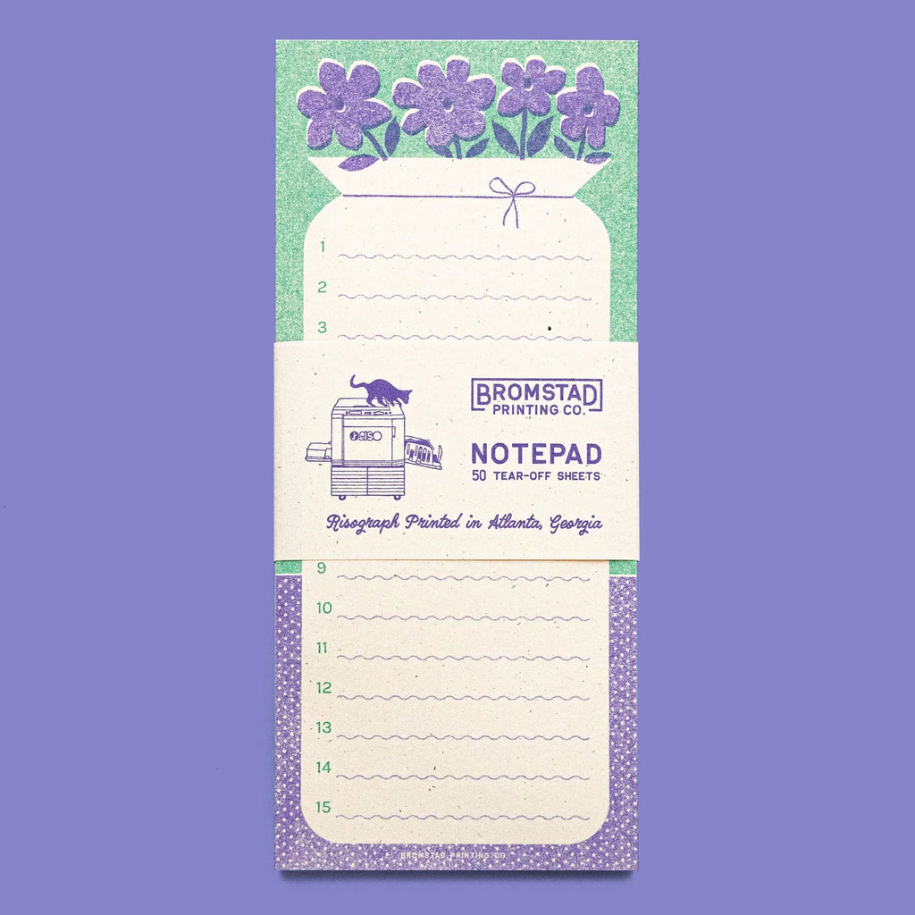 Vase of Flowers Notepad by Bromstad Printing Co
