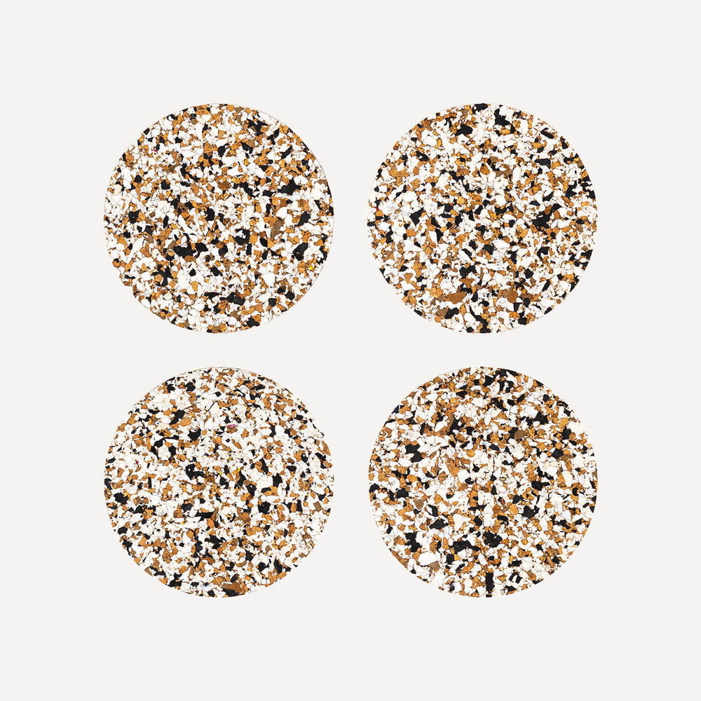 Speckled Round Cork Coaster by Yod and Co. - Set of 4
